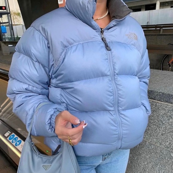 North Face 70 Nuptse Periwinkle | Poshmark